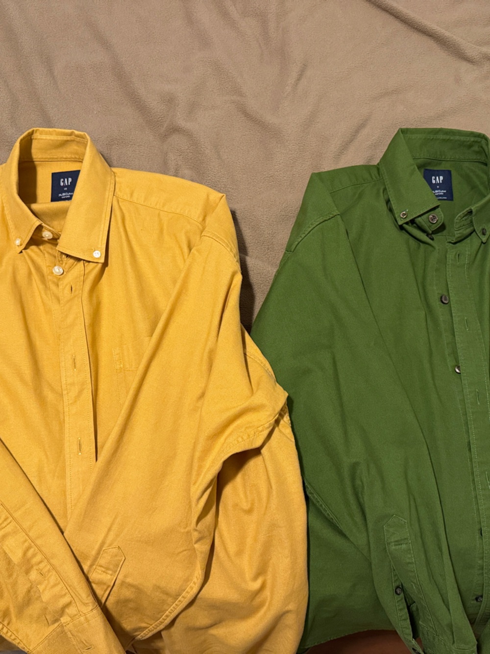 GAP Oxford Shirts in Mustard and Olive